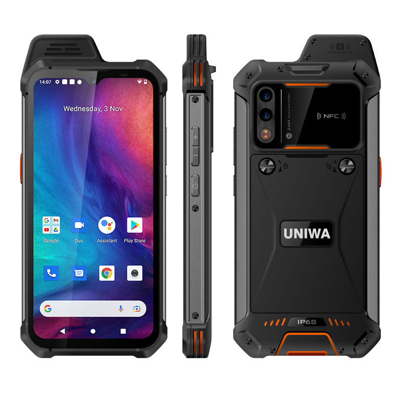 Cross-border 6.3 inch IP68 waterproof Android mobile phone brand new unopened 4g octa-core NFC fingerprint rugged smartphone