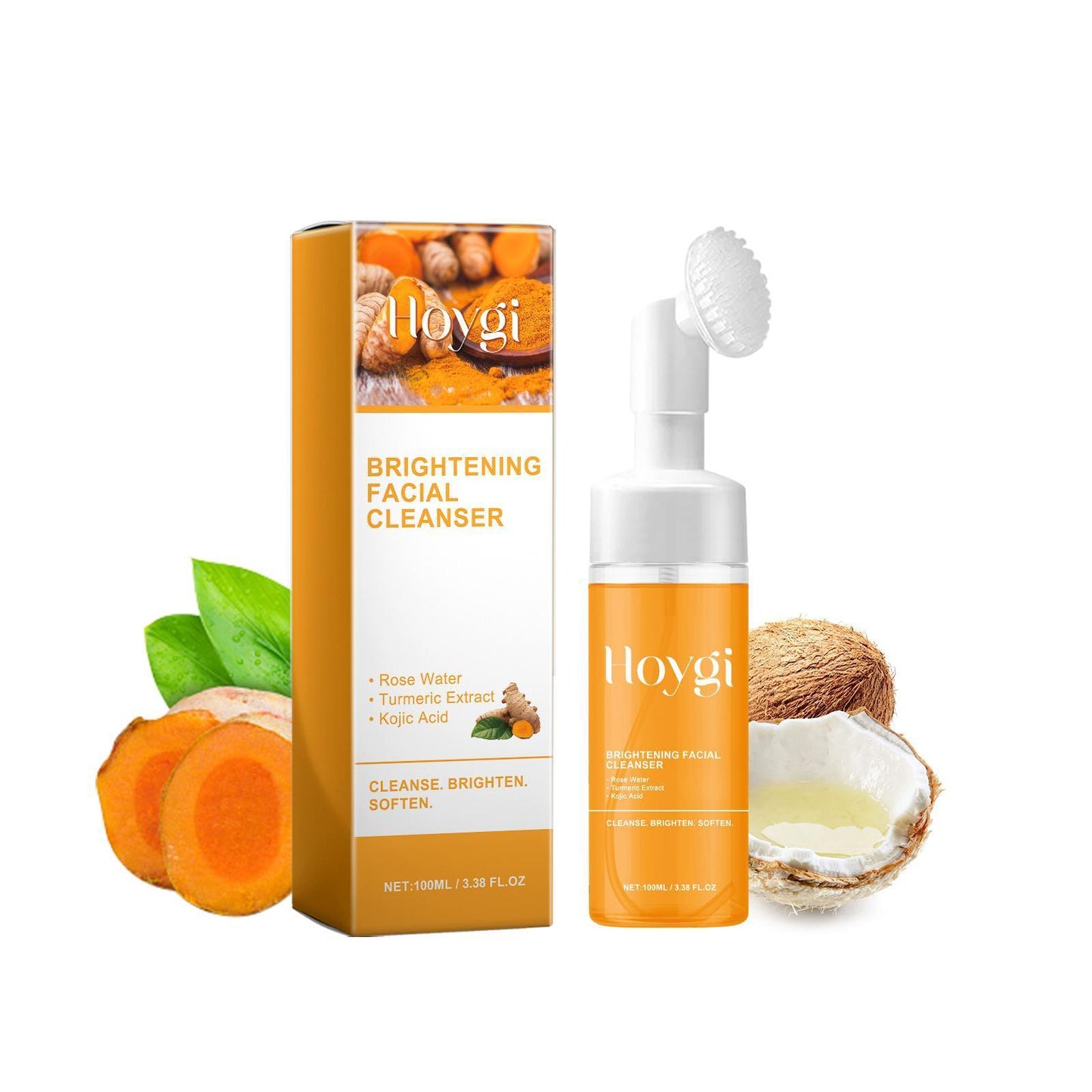 Hoijji Brightening Facial Cleanser, Deep Cleansing Facial Skin, Fades Acne Marks, Moisturizes And Whitens