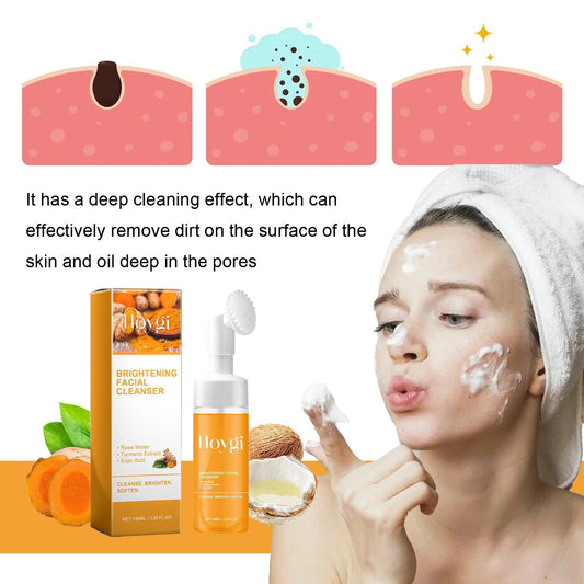 Hoijji Brightening Facial Cleanser, Deep Cleansing Facial Skin, Fades Acne Marks, Moisturizes And Whitens